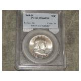 1960 D Franklin Half Dollar PCGS MS64 FBL