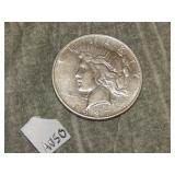 1927 D Peace SiLVER Dollar AU to prev. owner