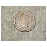 1847 Large Cent in F+ to me U Grade