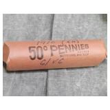 Roll of 50 1910 Lincoln Cents