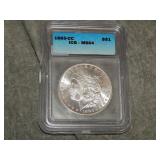1883 CC Morgan SILVER Dollar ICG MS64 KEY date