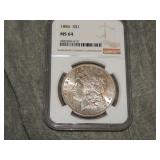 1886 P Morgan SILVER Dollar NGC MS64 NICE !!!