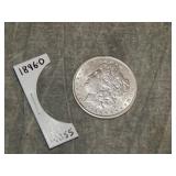 1896 O Morgan SILVER Dollar AU to me u Grade