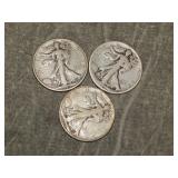 1933 S (2) & 1928 S Walking Liberty Halves BETTER