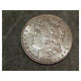 1886 Morgan SILVER Dollar UNC Details (scr)