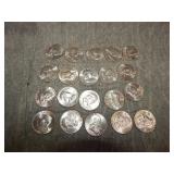 20 Franklin SILVER Half Dollars all UNC !!!