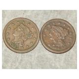 1845 & 1848 Large Cents VERY NICE !!!