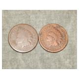 1872, 1873 Indian Head Cents BETTER DATES