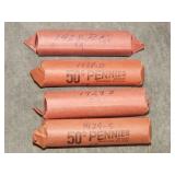 1928 P & D, 1929 D & S Circulated Cent Rolls of 50