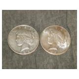 1925 S & 1923 S Peace SILVER Dollars 23 is NICE!!
