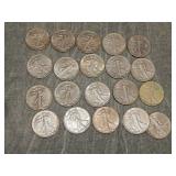 20 1936 D Walking LIberty SILVER Half Dollars XF