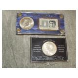 Paif of UNC Kennedy 90% Silver Halves in presentat