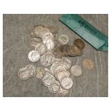 50 Mercury SILVER Dimes 1929-1934