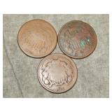 1965 (2) & 1868 Two Cent Piece