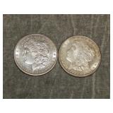 1890 S & 1921 S Morgan SILVER Dollars NICE !!!