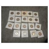 19 Washington SILVER Quarters various dates