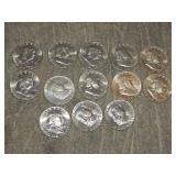 13 Frankliin 1963 D SILVER Halves UNC to me U grad