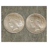 1923 S & 1925 P Peace SILVER Dollars