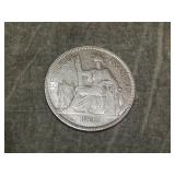1903 A French Indochina 90% SILVER Piastre Large