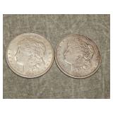 1921 S & 1921 D Morgan SILVER Dollars
