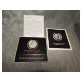 1.135 Troy Ounce .999 SILVER Kennedy Medallion