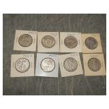 8 Decent Walking liberty Half Dollars