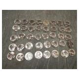 40 Washington 1953 D SILVER Quarters all UNC !!!