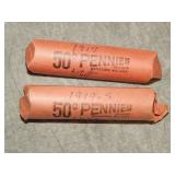 2 Rolls of 50 circulated 1917 P & 1919 S