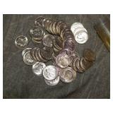 50 UNCIRCULATED 1955 S Roosevelt SILVER Dimes