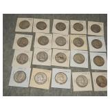 20 Franklin SILVER Half Dollars 1947-1949