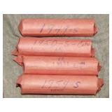All S mint 49, 50, 53, 54 Cent Rolls of 50