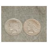 1923 D & 1926 S Peace SILVER Dollars