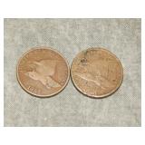 1857 & 1858 Flying Eagle Cents