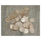 50 Roosevelt SILVER Dimes all 1949 P