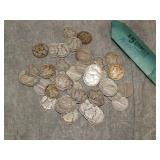 50 Mercury SILVER Dimes 1937-39