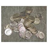 50 Roosevelt 1958 D SILVER Dimes UNCIRCULATED