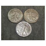 3 BETTER Walking Liberty Halves 1936 D (2) & 35 D