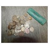 50 Mercury Dimes 1942-1945