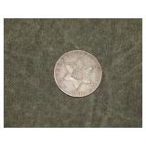 1856 SILVER 3 cent Trime f/VF ish to me U Grade