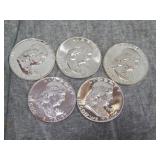 5 Franklin SILVER Half Dollar PROOFS 1959-63