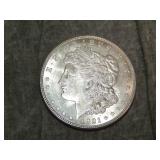 1921 D Morgan SILVER Dollar UNC to me U Grade