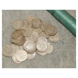 50 Roosevelt SILVER Dimes all 1951 S