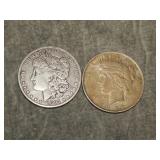 1897 O & 1923 P 90% SILVER Dollars
