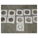 11 PROOF 1963 SILVER Quarters