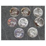 8 PROOF 1963 & Earlier SILVER Quarters