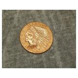 1925 D $2 1/2 GOLD coin (Indian)