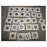 24 Buffalo Nickels 1920-1931 neat group