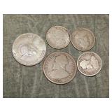 Vintage SILVER coins from Panama .59 ozt