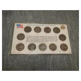 Complete set if 35% Silver War Nickels