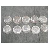 10 UNC Kennedy 1964 90% SILVER Half Dollars